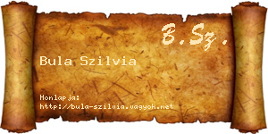 Bula Szilvia névjegykártya